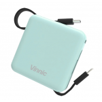 Vinnic VPPB-LC05LB DAMAVAND 5000mAh 自帶雙線迷你充電器 (粉藍色)